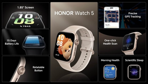 The Honor Watch 5 is a multi-feature large screen experience, with more wonders in sight.