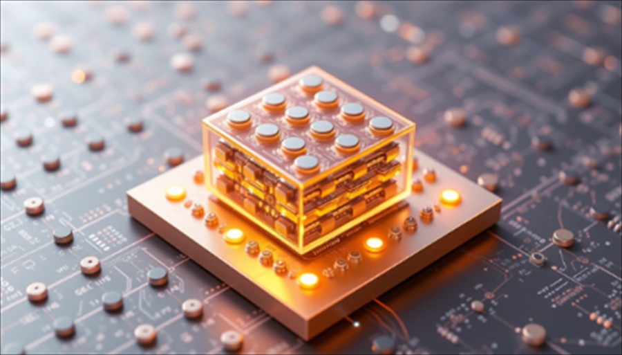 Topological photonic waveguides coupled to arrays of two-level atoms serve as charger and store sites in a concrete theoretical architecture.